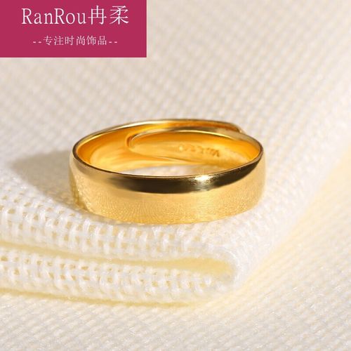 老凤凰黄金戒指足金999光圈戒指简约经典男女款金戒指情侣戒礼物 金重