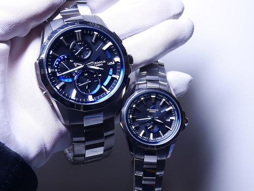 卡西欧oceanus海神太阳能电波钛合金情侣表ocw-s350/s4000-1ajf