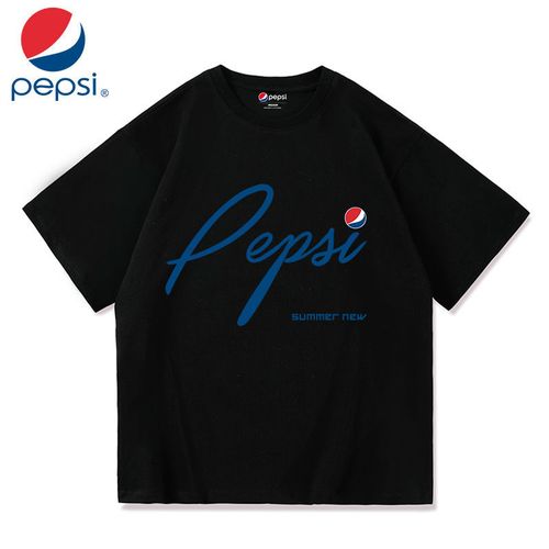 pepsi/百事国潮牌t恤男生情侣装短袖男士夏季卡通宽松半袖体恤衫
