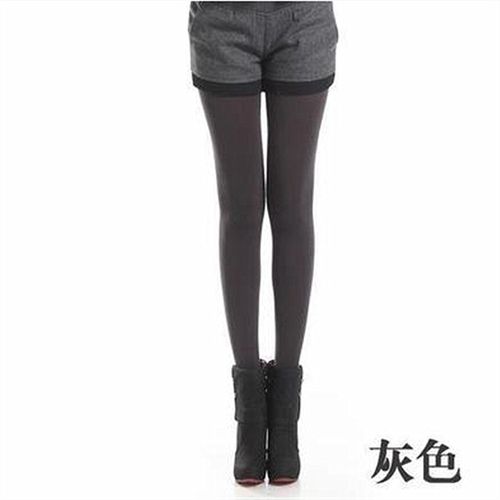 春秋新款打底裤  百搭纯色体裤防摩擦透气脚踩显瘦塑形保暖袜裤 灰色