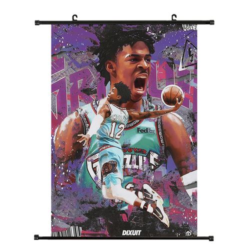 狼天影 莫兰特海报灰熊写真挂画卷轴布壁画学生宿舍装饰画来图定制