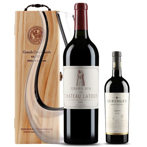 正牌 法国原瓶进口红酒 波尔多产区 一级庄 750ml 拉图古堡 2002年