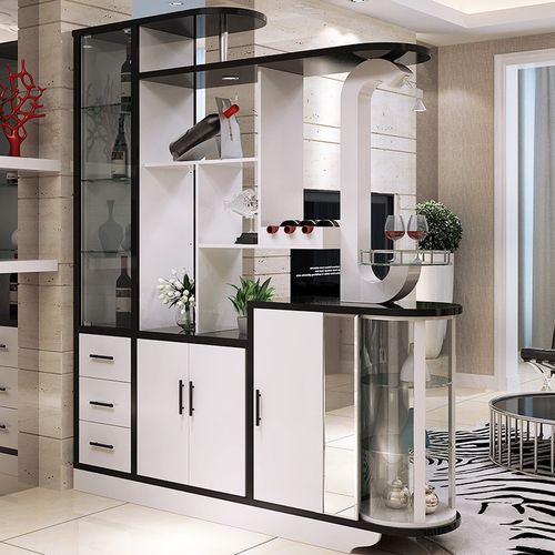 高档入户玄关柜客厅酒柜简约隔断柜隔厅双面间厅柜门厅柜屏风鞋柜