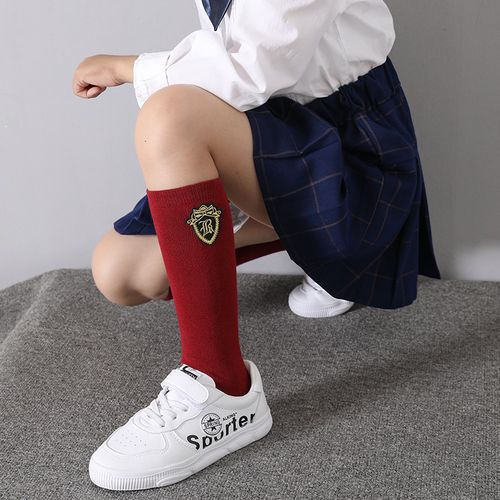 儿童长筒袜薄款男女春秋棉质英伦风中筒校服搭配宝宝夏季半腿袜