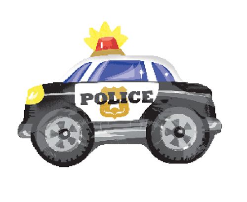 anagram美国彩印卡通警车卡通警察车灯卡通飘空气球派对空间装饰