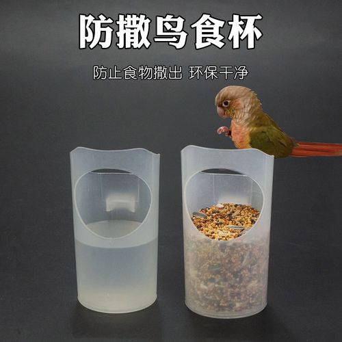 防甩防撒食杯鹩哥八哥鹦鹉鸟杯食盒鸟缸