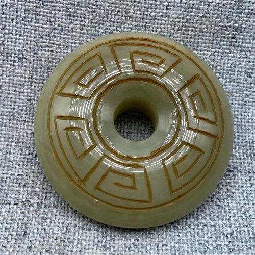 仿古玉石旧货玉器把件经典玉佩简约岫玉玉雕摆件古玉老玉古玩玉璧