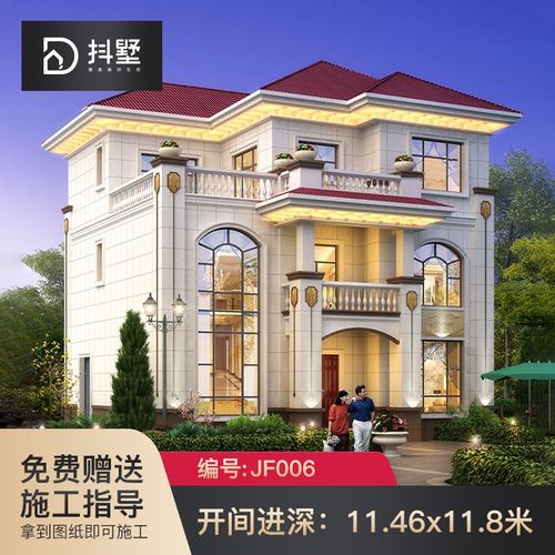 自建房设计图别墅外观效果图房屋设计三层欧式自建别墅施工图纸006