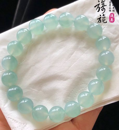 【旖旎流年】冰透莹润起胶老冰飘花天然a货翡翠珠珠手串产地缅甸