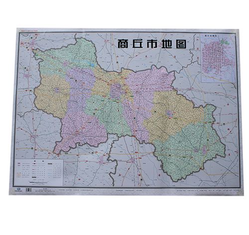 商丘市地图正版包邮 新版 河南十八市全开系列地图 商丘市地图 商丘市