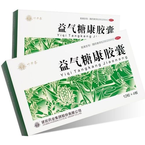 健民叶开泰益气糖康胶囊48粒用于气阴两虚症糖尿病的辅助治疗