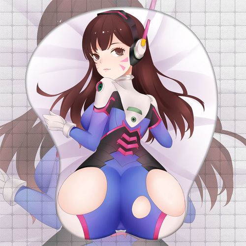 原创守望先锋美女3d立体鼠标垫护腕硅胶手腕垫电脑办公游戏滑鼠垫