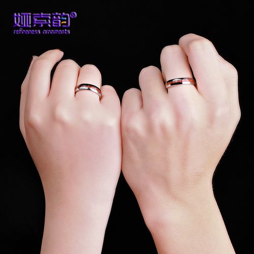 娅索韵相思木情侣戒指对戒男女时尚潮无名指婚戒百搭简约小指尾戒