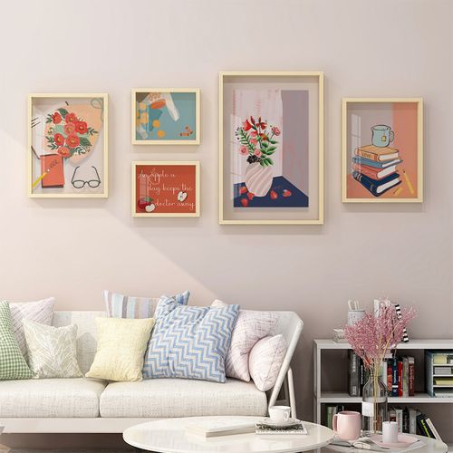 北欧客厅透明画组合装饰画现代简约餐厅饭厅静物挂画墙壁画
