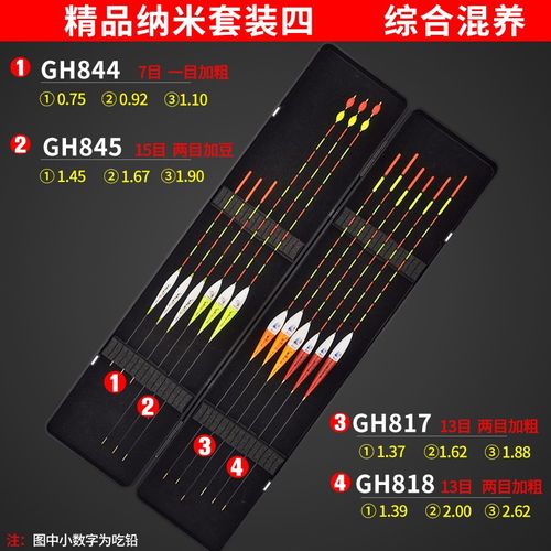鱼漂套装巴尔杉纳米浮漂醒目加粗尾夜光漂水无影鲫鱼鲤鱼水库近视钓鱼
