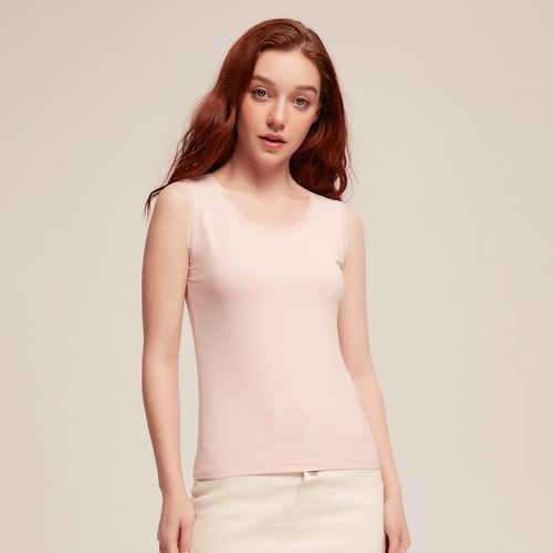 雅黛俪大码精美蕾丝基础款女士打底背心