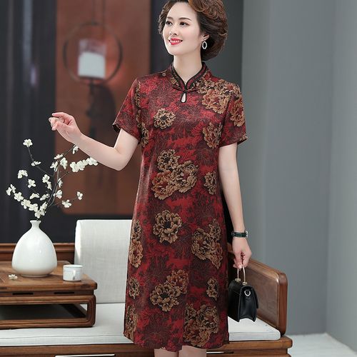 婚庆妈妈女装婚礼正装喜婆婆礼服宴旗袍裙结婚父母参加女儿穿衣服