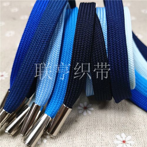 运动裤腰带绳休闲衣抽绳卫衣帽绳1cm空心双层涤纶扁绳配金属吊钟