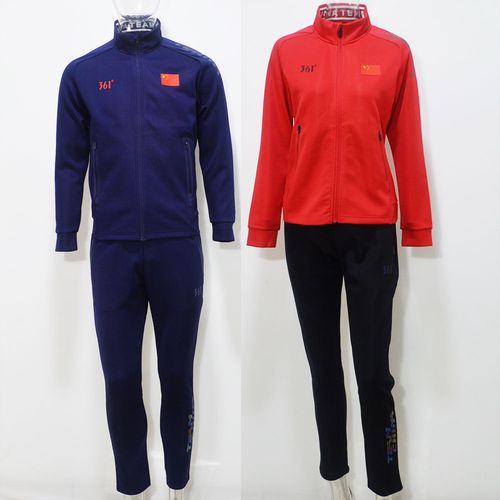 361度2021赞助中国代表团国家队男女透气情侣国旗运动套装国服