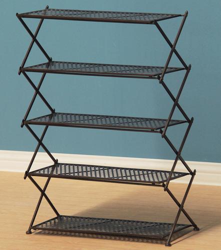 古铜色五层鞋架铁艺鞋架 多层架金属鞋架小鞋架铁鞋架鞋柜