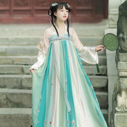 花神令原创云染齐胸襦裙汉服女刺绣正品套装夏款中国风日常白菜款
