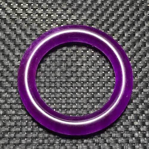 天然玉石玻璃种翡翠圆条手镯妖紫紫罗兰帝王绿飘花圆条手环送礼盒