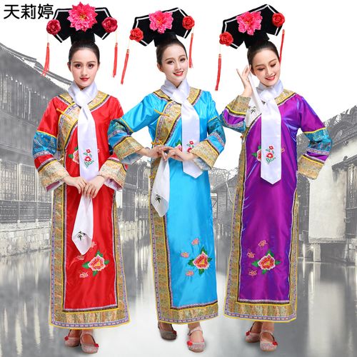 清朝古装女儿童延禧攻略还珠格格满族服装旗服宫女后宫反串演出服