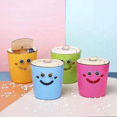 智能感应垃圾桶diy材料自动开关科技节制作创客手工创意小发明