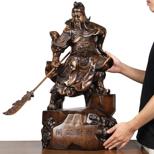 招财关羽关二爷武财神爷关公摆件店铺镇宅辟邪家用关公像供奉神像