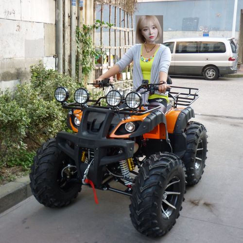 四轮越野沙滩摩托车汽油成年山地防震大公牛场地车无级变速自动挡