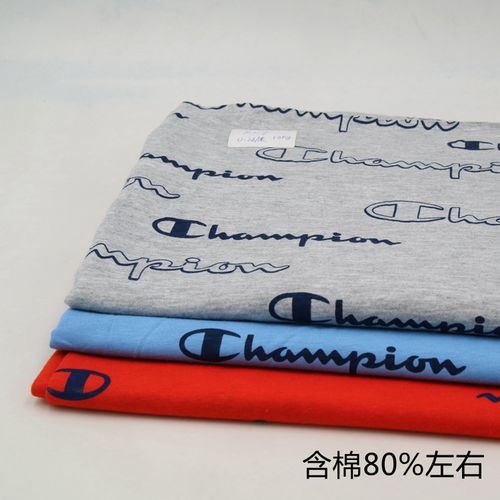 品牌余料cham*pt恤短袖短裤贴身睡衣家居服字母印花单面针织汗布