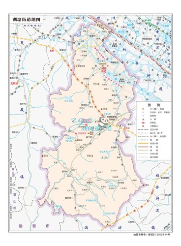 柯桥区湖塘街道地图交通河流水系卫星旅游地形政区高清电子版定制
