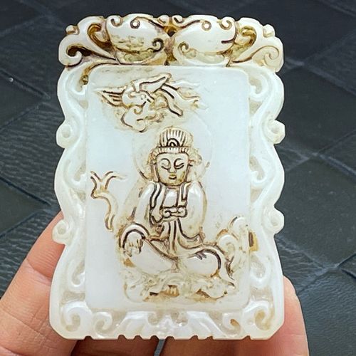 汉代明清仿古玩玉器高古玉古董玉壁白玉老玉挂件吊坠老货观音收藏