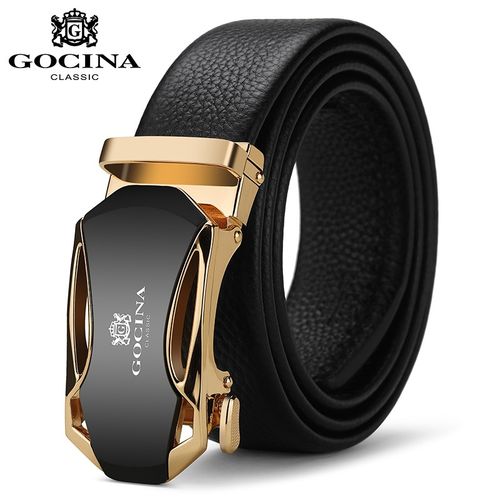 库奇世家(gocina) 男士礼盒皮带商务风简约时尚头层牛皮自动扣男式