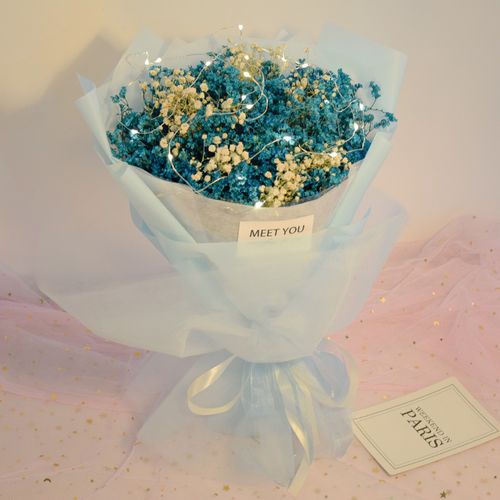 如诺网红ins满天星干花束礼品玫瑰毕业花束情人节闺蜜