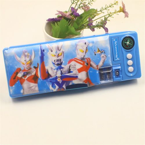 利邦彩幼儿园男孩儿童奥特曼文具盒 小学生创意卡通铠甲勇士多功能