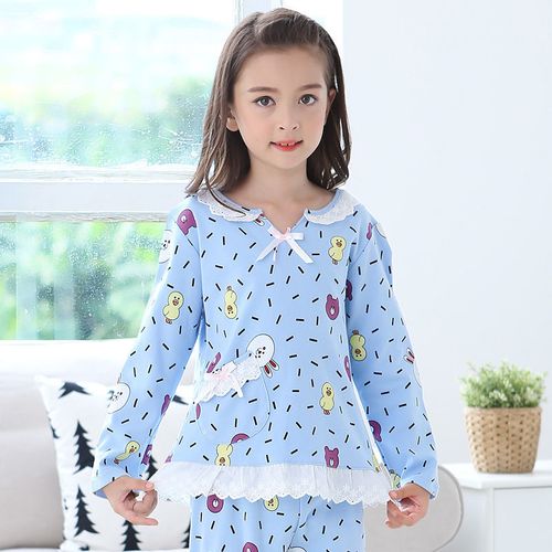 爆款儿童睡衣女孩公主韩版秋冬款卡通10-12岁小孩子中大童女童家