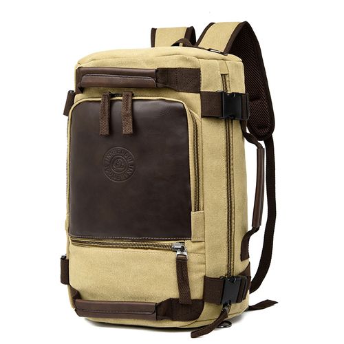 帆布双肩包男士旅行包2020新款时尚潮流书包男大学生