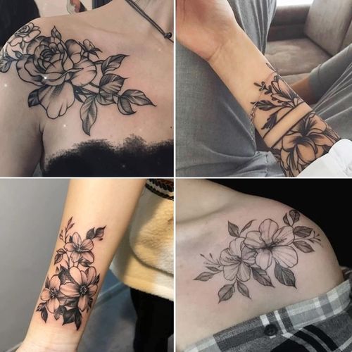 文身不掉持久防水网红爆款纹身贴女腿手臂好运仿真遮