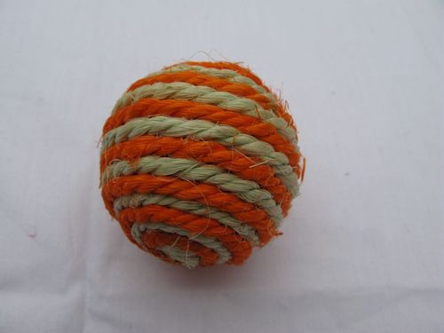 大菠萝宠物 猫玩具逗猫磨爪耐抓板剑麻球带响声三种麻绳猫咪用品