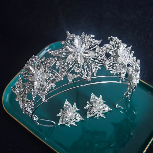 新款复古欧式合金水钻皇冠发饰新娘结婚纱王冠影楼造型头饰配饰品