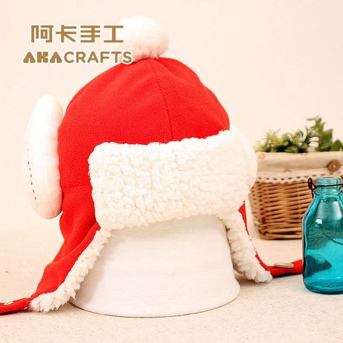 阿卡手工 新年鸿运当头宝宝护耳帽子 手工diy婴儿用品布艺材料包