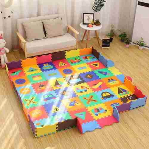 高档明德地垫宝婴幼儿童爬行垫游戏垫拼接拼图泡沫加厚围栏边无味