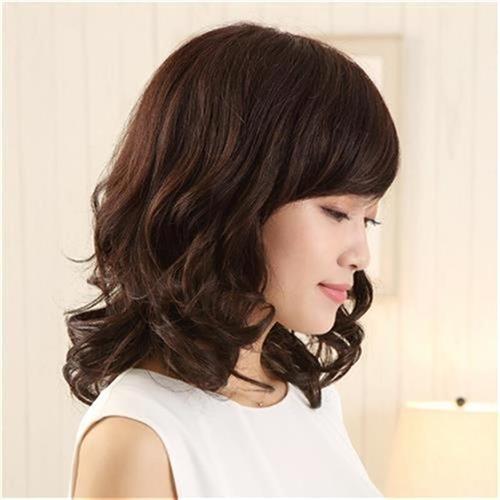 妈妈烫发a发型假发女o长卷发大波浪真发中老年o假发套