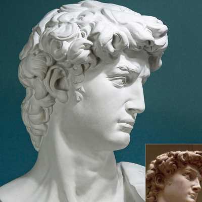 大卫石膏像雕塑美术教具67cm迷你石膏像婚庆装饰摆件拍照装饰石o