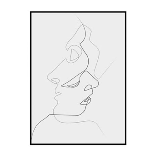 【迎新必备】代简约客厅背景墙装饰画卧室挂画抽象人物线条靓派 爱情