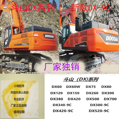 斗山大宇贴纸挖机全车标dx60/120/150/260/300/380420500lc-9新款
