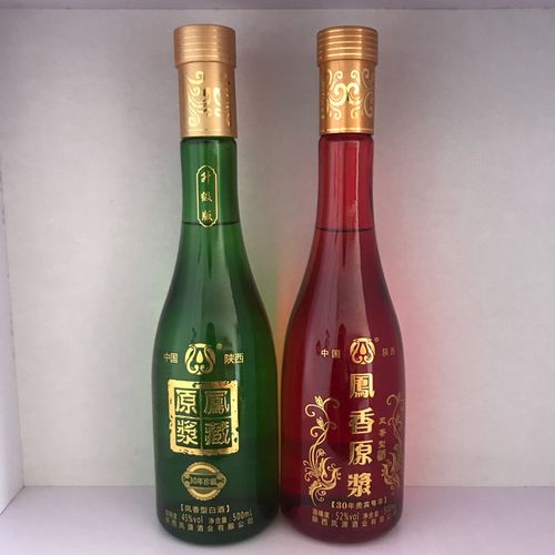 陕西凤香原浆白酒红瓶绿瓶45度52度