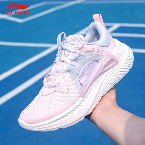李宁42科技休闲鞋女鞋2021星火新款跑步鞋透气网面轻便减震潮流低帮