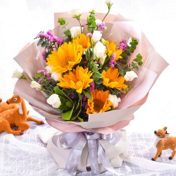 送男友生日礼物向日葵花束鲜花速递送老师爸爸男生同学老公同城配送